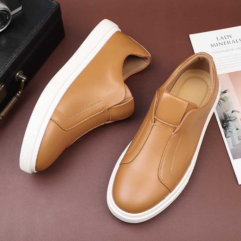 Slip On Leather Trainers