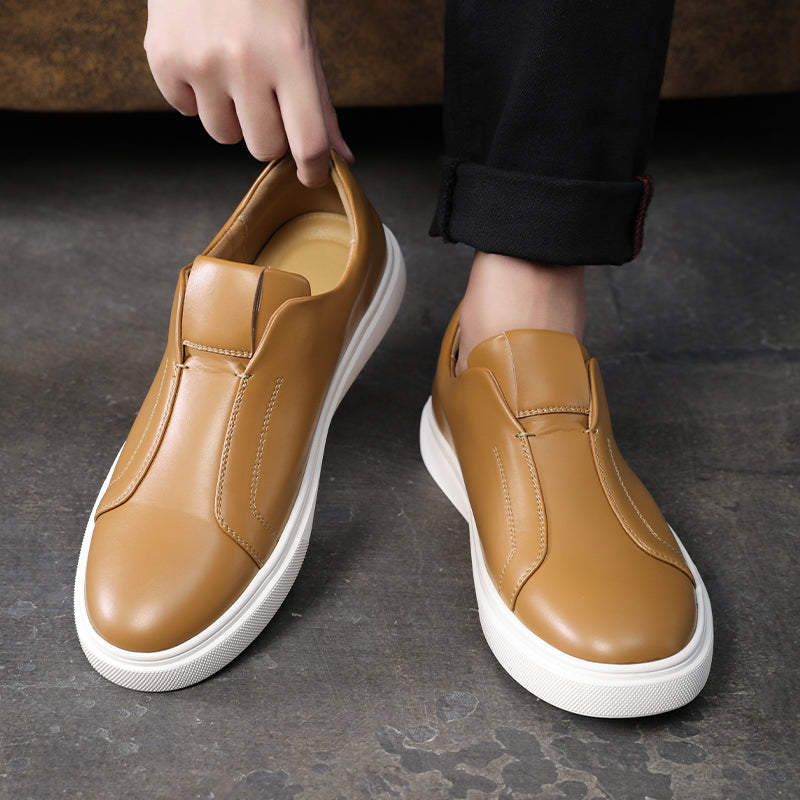 Slip On Leather Trainers
