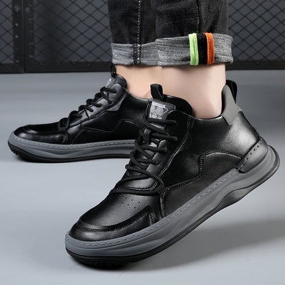 Noble Italiana Leather Hi-Top Trainers