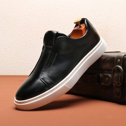 Slip On Leather Trainers