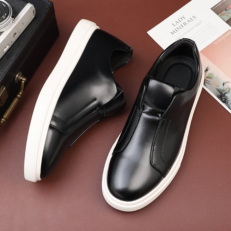 Slip On Leather Trainers