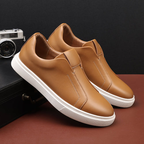 Slip On Leather Trainers