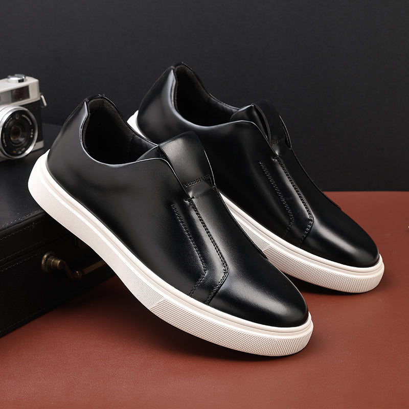 Slip On Leather Trainers